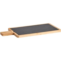 Zeller Present Cutting board with handle bamboo slate 40x19cm square