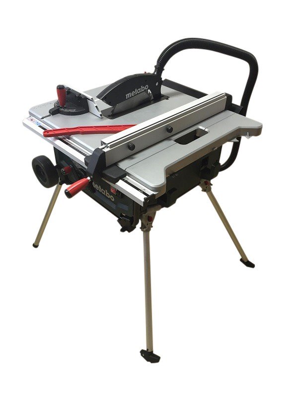 Metabo TS 254 table saw with trolley function and underframe Buchmann