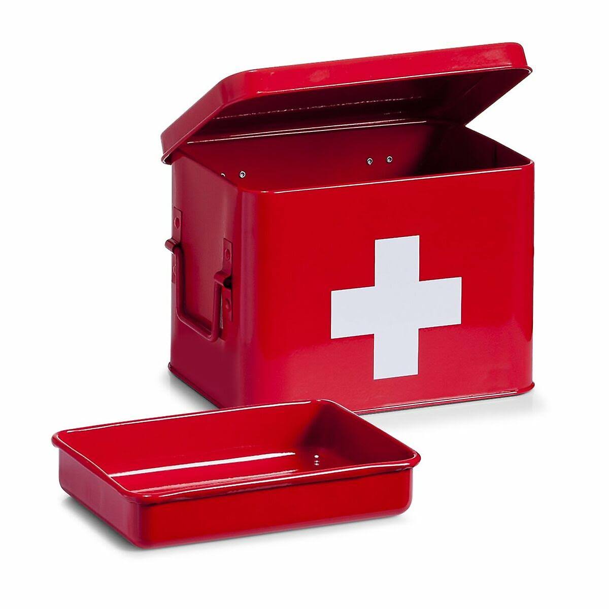 Zeller Present Boîte à pharmacie métal rouge 21,5x16x16cm - acheter chez