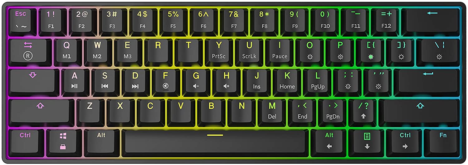 HK Gaming GK61 mechanical gaming keyboard black Buchmann Direct
