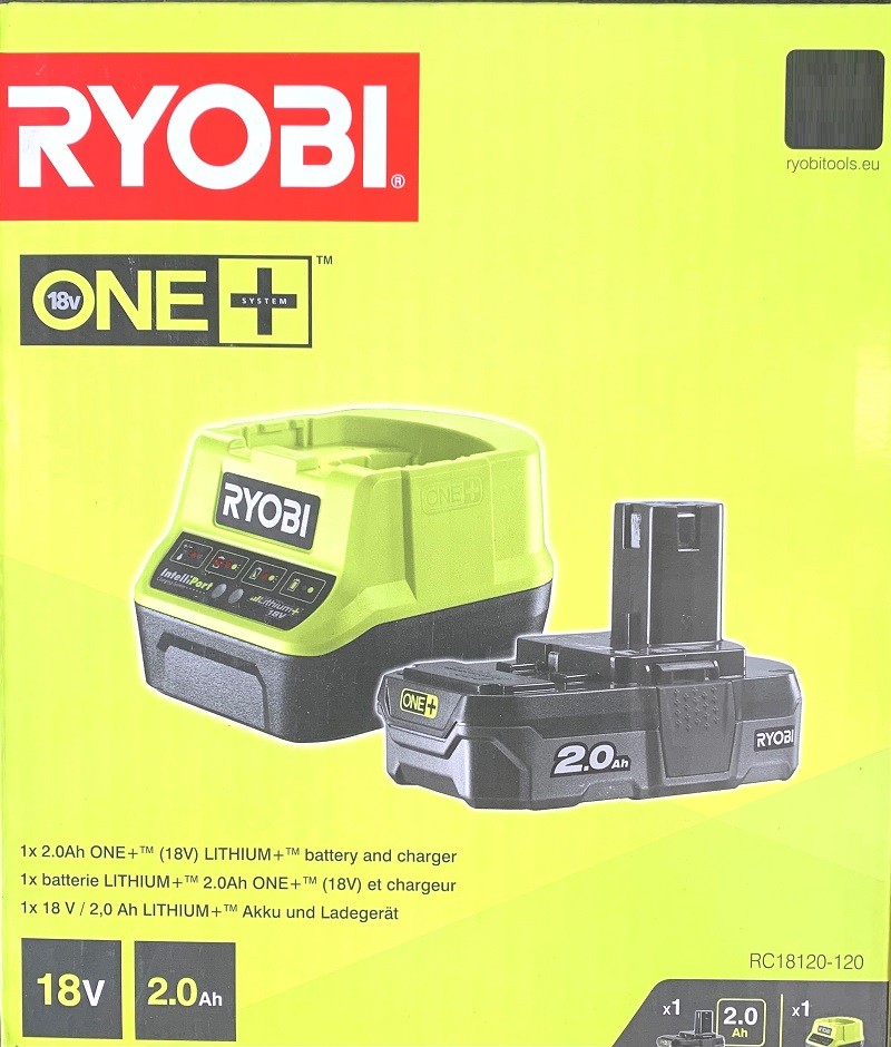 Ryobi RC18120-120 Chargeur rapide + RB18L20 Batterie 2.0Ah - Maintenant  chez