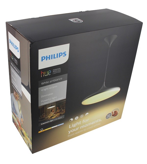 Philips Hue White Ambiance Cher Pendelleuchte BT mit Dimmschalter schwarz -  kaufen bei