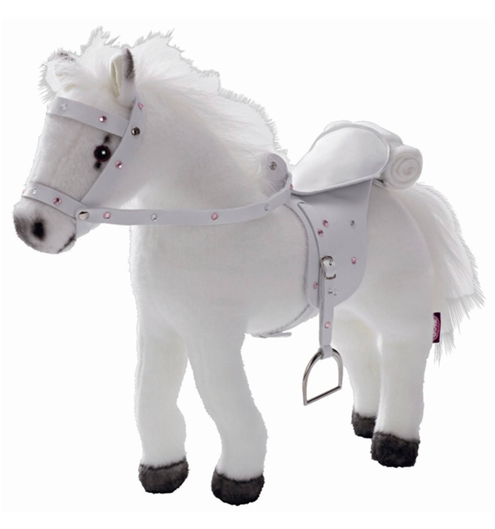 Götz Horse white 40cm with saddle and bridle neigh and gallop sounds - BlackFriday