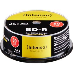 Intenso Blue-ray 50 GB, 6x, Registrazione. 5001124 Scatola per Torte 25 Dischi