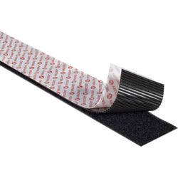 Velcro ® Klettband Extra Stark Selbstklebend Haken & Flausch 50mm x 2.5m Schwarz