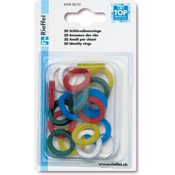 Rieffel switzerland Key identification rings 8008 SB/20 assorted 20 pieces