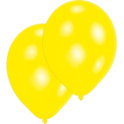 Amscan 10 balloons yellow 27.5cm in bag
