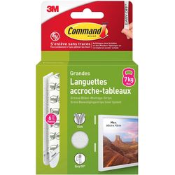 Command Adhesive strip, 6 pairs L, value pack 7 kg, white