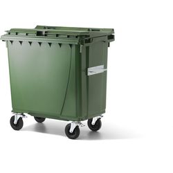 Verwo Plastic container with lid 770 l, Green