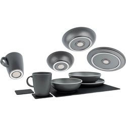 Silwy Magnetic Plastic Dinnerware Set Dolomite Grey