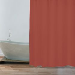 MSV Shower curtain 180*200cm Terracotta S/s rings