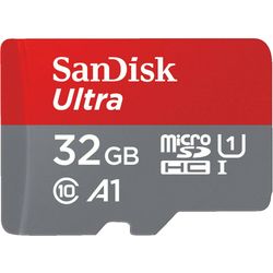 SanDisk Ultra microSDHC 32GB 120MB/s A1 Class 10 UHS-I + SD Adapter