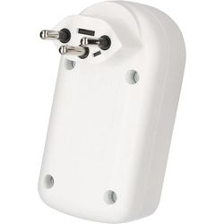 Max Hauri Multiple plug maxADAPT 2 x T13 with switch, White