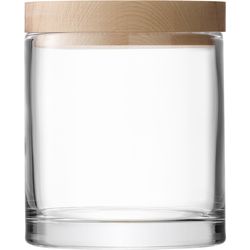 LSA International Lotta container &amp; lid made of ash H19cm