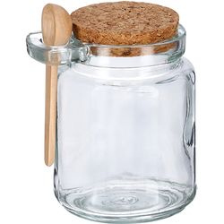 Zeller Present Storage jar with spoon and cork lid 250ml