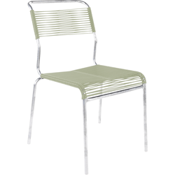 Schaffner Spaghetti chair Säntis without armrest - Hot Dip Galvanized - Pastel Green