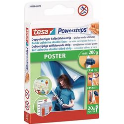 TESA Adhesive Strip Set Powerstrips Poster, 3x 20 pieces