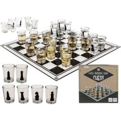Sombo Trinkspiel Schach mit 32 Gläser ca 35 x 35cm im Geschenkkarton