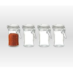 Zeller Present Set of 4 mini spice jars with clip lock ø4.5x8.4cm