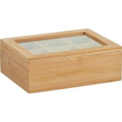 Zeller Present Bamboo tea bag box 21x16x7.5cm