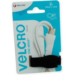 Velcro ® ONE-WRAP® Wiederverwendbare Streifen Snack Size, schwarz