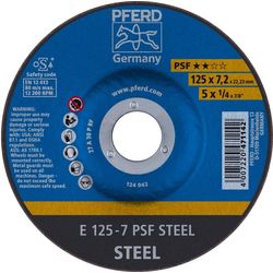 Pferd Dischi di sgrossatura E 125 x 7.2 x 22.23 mm