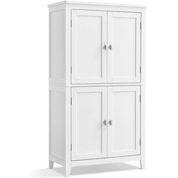 VASAGLE Display cabinet country house style 60 x 110 cm, white
