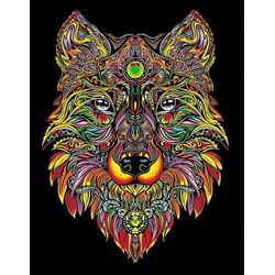 Tataruga Painting Velvet Picture Wolf A3