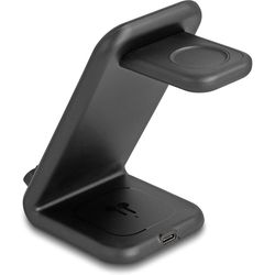 Delock Caricabatterie wireless 3 in 1 con 2 bobine di ricarica 5 W/5W/15 W