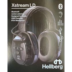 Hellberg Xstream LD hearing protection with headband and Bluetooth