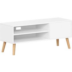 VASAGLE Mobile TV Scandinavi 110 x 40 cm, Bianco