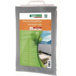 WINDHAGER sichtschutz balkonbespannung malta 0.9x5m silber-grau