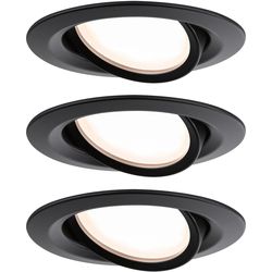 Paulmann Faretto da incasso Nova Plus set base orientabile Nero