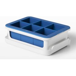 Oxo Eiswürfelbehälter klein mit Rahmen, blau