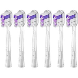 Laifen Wave Ultra-Whitening Toothbrush Head Transparent, 6 Pieces