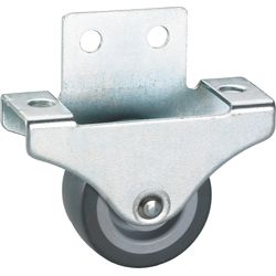 Doerner + Helmer Furniture castor, soft wheel with mounting/plate 69x26mm d1=38mm, w1=18mm, h=47mm