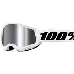 100percent Goggle Strata 2 Junior Bianco - Lente Specchiata Argento