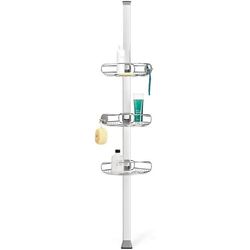 Simplehuman Portaoggetti per doccia Portaoggetti per doccia a morsetto 152,4 - 243,8 cm, argento