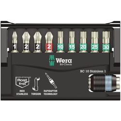 Wera Bit set Bit-Check 10 Stainless 1, 10-piece