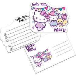 Procos 6 Hello Kitty invitation sets incl. envelopes