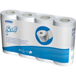 Scott Toilet paper white 18519 350 sheets, 2-ply 8 pieces