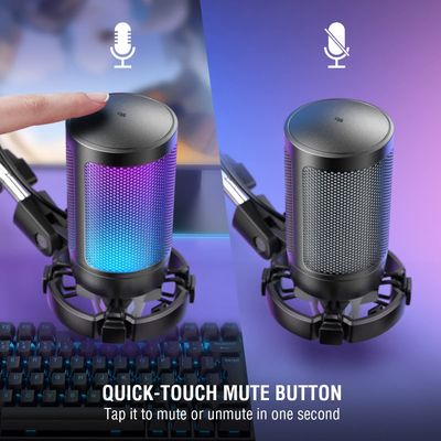 Fifine RGB Gaming Microphone - Qualité sonore supérieure