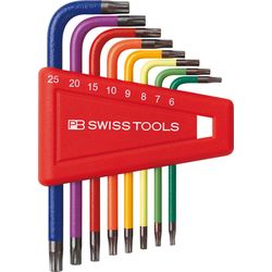 PB Swiss Tools L-key set Torx® colored PB 410.H 6-25 RB
