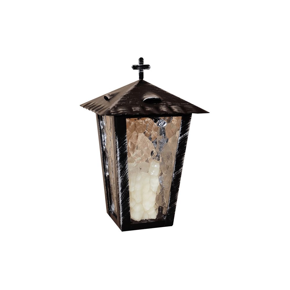 Lienbacher Grave lantern with hinged lid and black ground spike 24cm Bild 1