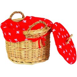 Nouvel potato basket swiss cross red red