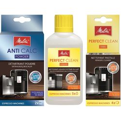 Melitta Entkalker ANTI CALC + Reinigungstabs PERFECT CLEAN + Milchsystemreiniger
