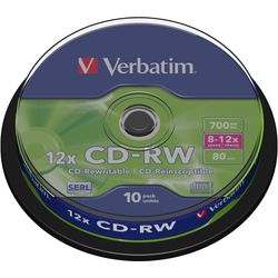 Verbatim CD-RW 700 MB, Spindel (10 Stück)