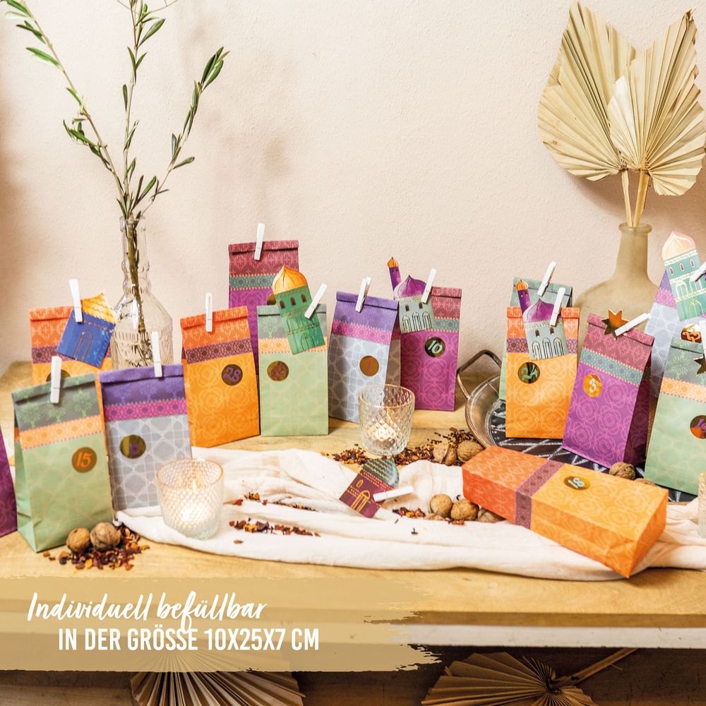 Papierdrachen DIY calendrier du Ramadan à remplir - sacs en papier
