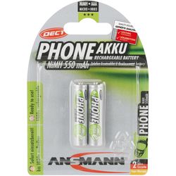 Ansmann Battery 2x AAA 550 mAh for DECT phones