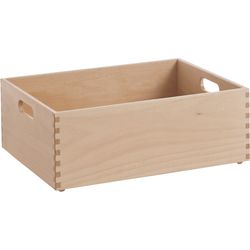 Zeller Present Cassetta multiuso faggio laccato 40x30x15cm